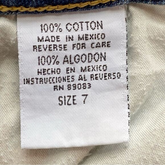 Y2K lei Sophia Embroidered Hipster Flared Jeans Size 7 - Picture 12 of 16